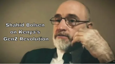 Shahid Bolsen discussing Kenya’s GenZ Revolution during a formal interview.