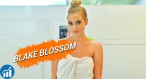 Blake Blossom posing in a studio setting wearing a black outfit