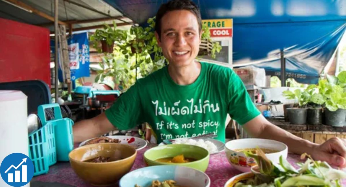 Mark Wiens tasting street food in Bangkok