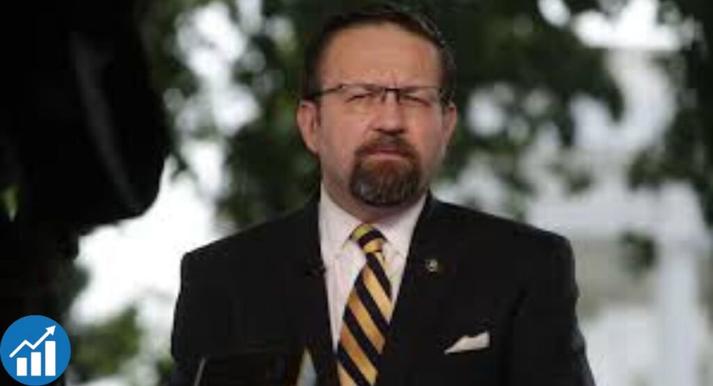 Sebastian Gorka speaking at a political event