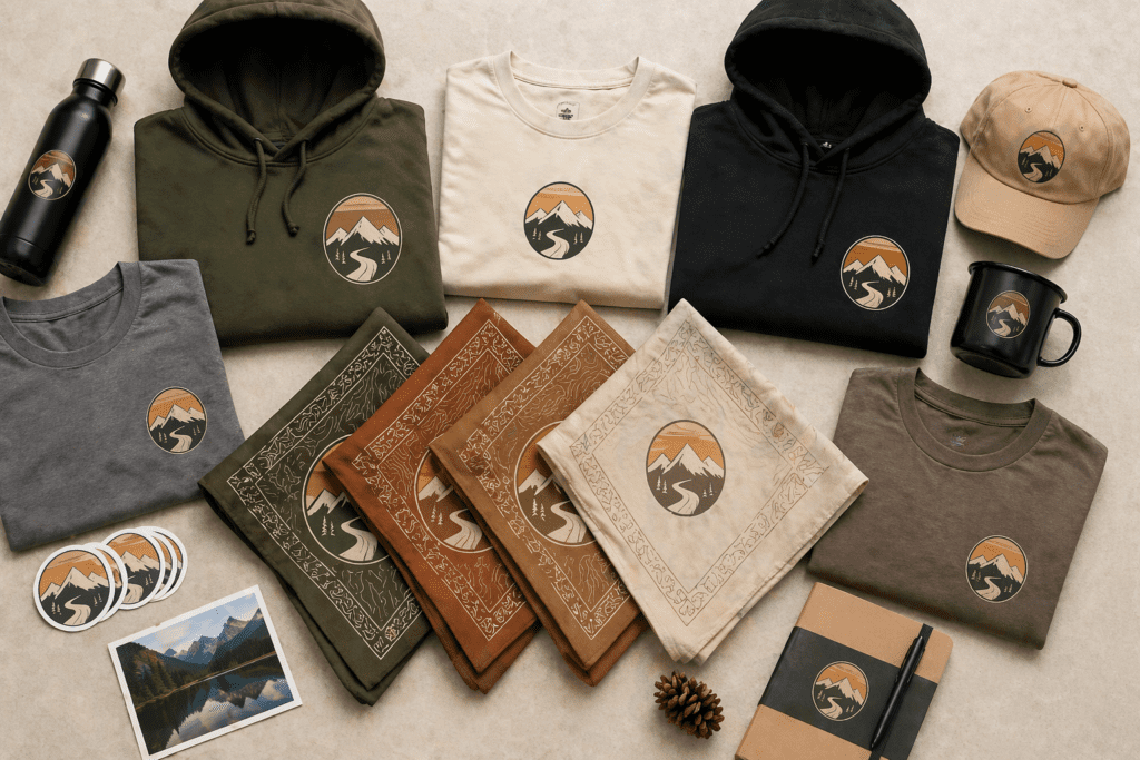 Best Ever Food Review Show merchandise store featuring Sonny Side branded bandanas, hoodies, and T-shirts apparel lineup.