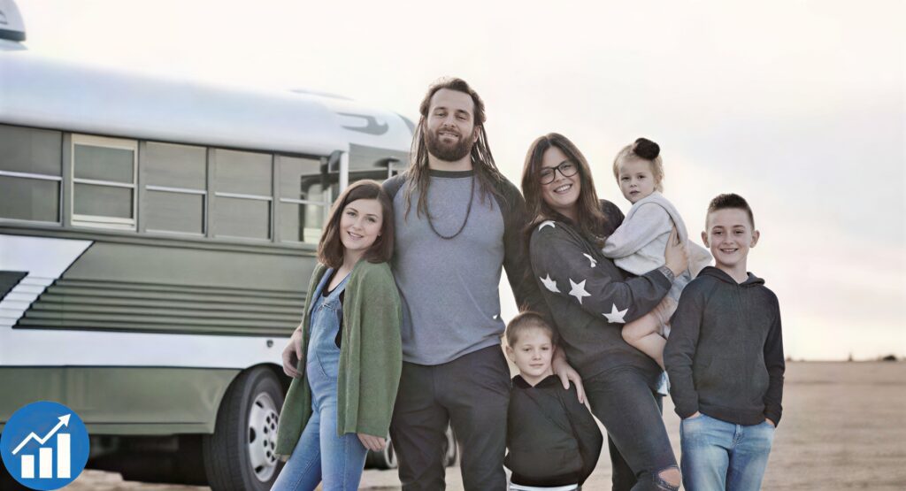 Ollinger family converted school bus