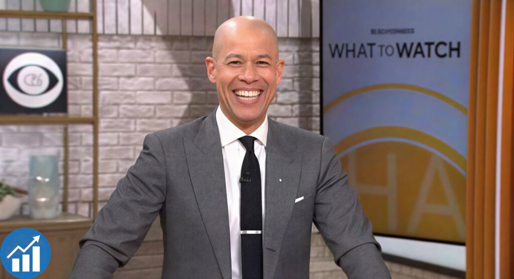 Vladimir Duthiers on the CBS Mornings set, in-studio anchor shot