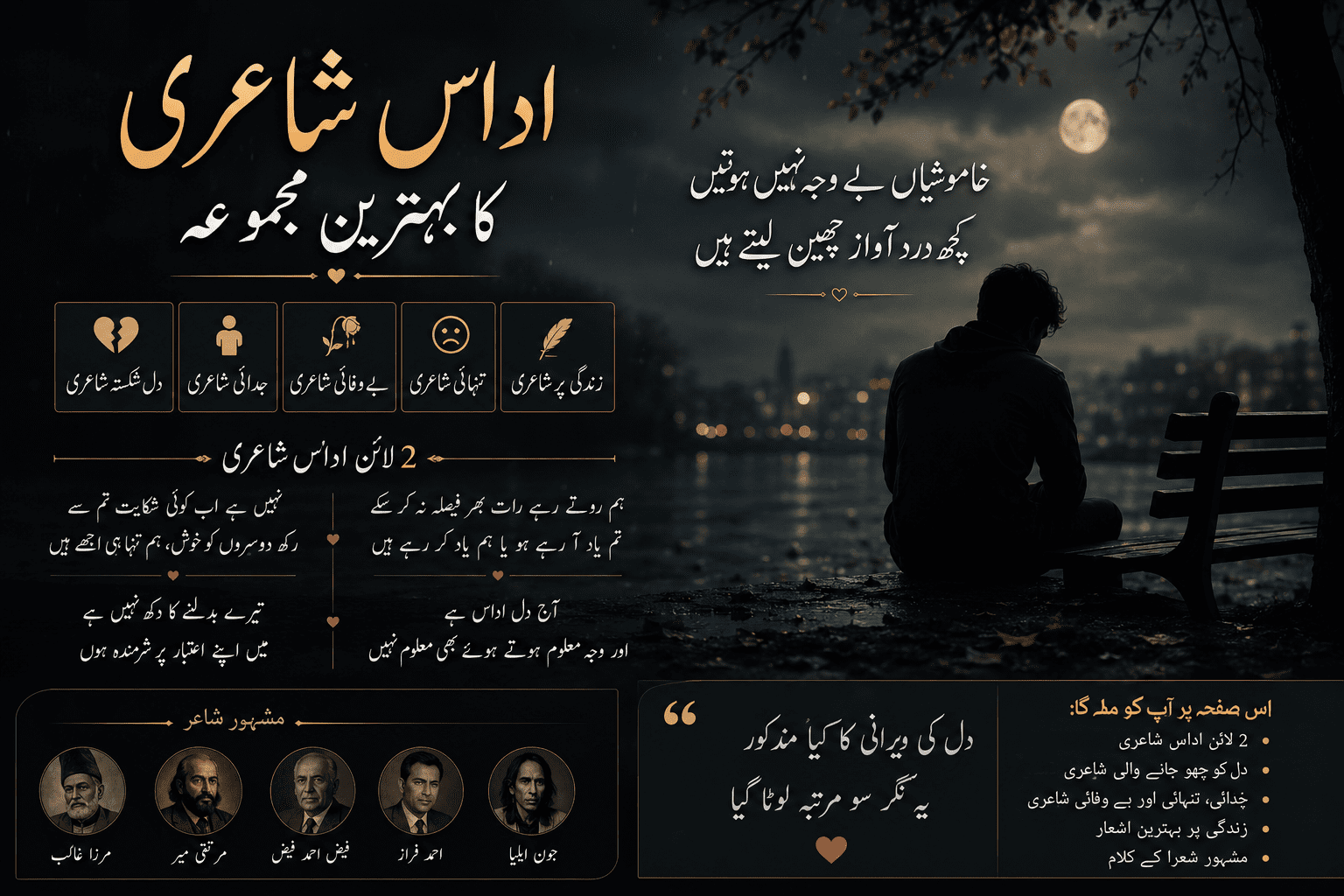 Sad Poetry in Urdu | Best Heart Touching Sad Shayari Collection
