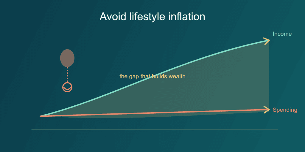 Avoid lifestyle inflation